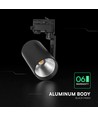 V-Tac 35W 3-fase railspot - CREE chip, 6400K, zwarte behuizing, 6 jaar garantie