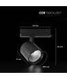 V-Tac 30W 3-fase railspot - Zwart, 3000K, CREE chip, 6 jaar garantie