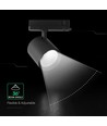 V-Tac 36W 3-fase railspot - CREE chip, 4000K, zwart, 6 jaar garantie
