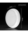 V-Tac 8W/16W/20W LED plafondlamp met sensor en noodverlichting - 135lm/W, IP54, CCT 3-in-1, Bulkhead, Cree chip