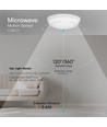 V-Tac 8W/16W/20W LED plafondlamp met sensor en noodverlichting - 135lm/W, IP54, CCT 3-in-1, Bulkhead, Cree chip