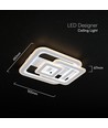 V-Tac 80W LED plafondlamp - CCT 3-in-1, dimbaar, wit, incl. afstandsbediening