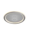 V-Tac 50W LED plafondlamp dimbaar - CCT 3-in-1, grijs, incl. afstandsbediening