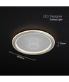 V-Tac 50W LED plafondlamp dimbaar - CCT 3-in-1, grijs, incl. afstandsbediening