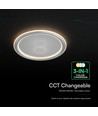 V-Tac 50W LED plafondlamp dimbaar - CCT 3-in-1, grijs, incl. afstandsbediening