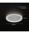 50W LED plafondlamp - CCT, dimbaar, grijs, incl. afstandsbediening