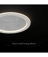 50W LED plafondlamp - CCT, dimbaar, grijs, incl. afstandsbediening