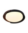 48W LED plafondlamp met afstandsbediening - Ø50cm, dimbaar, 3-in-1 CCT, zwart en houtlook