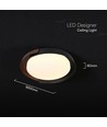48W LED plafondlamp met afstandsbediening - Ø50cm, dimbaar, 3-in-1 CCT, zwart en houtlook