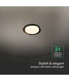 48W LED plafondlamp met afstandsbediening - Ø50cm, dimbaar, 3-in-1 CCT, zwart en houtlook