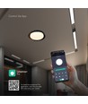 48W LED plafondlamp met afstandsbediening - Ø50cm, dimbaar, 3-in-1 CCT, zwart en houtlook