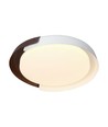 48W LED plafondlamp met afstandsbediening - Ø50cm, 3-in-1 CCT, dimbaar, wit met houtlook