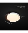 48W LED plafondlamp met afstandsbediening - Ø50cm, 3-in-1 CCT, dimbaar, wit met houtlook