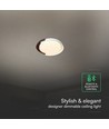 48W LED plafondlamp met afstandsbediening - Ø50cm, 3-in-1 CCT, dimbaar, wit met houtlook