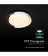 48W LED plafondlamp met afstandsbediening - Ø50cm, 3-in-1 CCT, dimbaar, wit met houtlook
