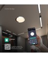 48W LED plafondlamp met afstandsbediening - Ø50cm, 3-in-1 CCT, dimbaar, wit met houtlook