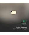 48W LED decoratieve plafondlamp - Ø45cm, 3-in-1 CCT, dimbaar, zwart, incl. afstandsbediening