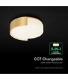 45cm 48W LED design plafondlamp - 3-in-1 CCT, dimbaar, goud, incl. afstandsbediening