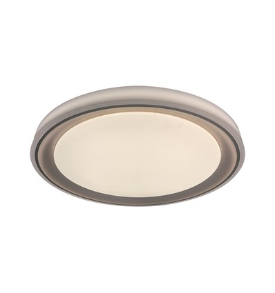 V-Tac 30W/60W/30W LED plafondlamp met afstandsbediening - 3-in-1 CCT, dimbaar, bruine rand, incl. lichtbron