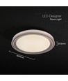 V-Tac 30W/60W/30W LED plafondlamp met afstandsbediening - 3-in-1 CCT, dimbaar, bruine rand, incl. lichtbron