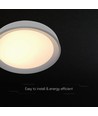 V-Tac 30W/60W/30W Designer plafondlamp - CCT, dimbaar, zwarte rand, incl. afstandsbediening