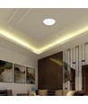 V-Tac 30W/60W/30W Designer plafondlamp met afstandsbediening - 3-in-1 CCT, dimbaar, donkerbruine rand, Ø43cm