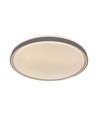 V-Tac 60W LED plafondlamp met afstandsbediening - 3-in-1 CCT, dimbaar, grijze rand, designer domelight