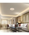 V-Tac 60W LED plafondlamp met afstandsbediening - 3-in-1 CCT, dimbaar, grijze rand, designer domelight