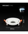 GU10 inbouwspot - Rond, wit, aluminium, zonder lichtbron