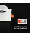 V-Tac GU10 inbouwspot - Vierkant, wit, Deep Anti Glare, zonder lichtbron