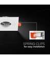 V-Tac GU10 inbouwspot - Vierkant, wit, aluminium, zonder lichtbron