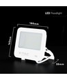 50W LED breedstraler - 135lm/W, IP65, CREE chip, witte behuizing, 6 jaar garantie