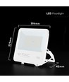 100W LED breedstraler - 135lm/W, IP65, witte behuizing, 6 jaar garantie, CREE chip