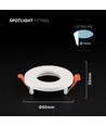 GU10 inbouwspot - Rond, wit, aluminium, IP44, zonder lichtbron