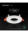 GU10 inbouwspot - Rond, wit, aluminium, IP44, zonder lichtbron