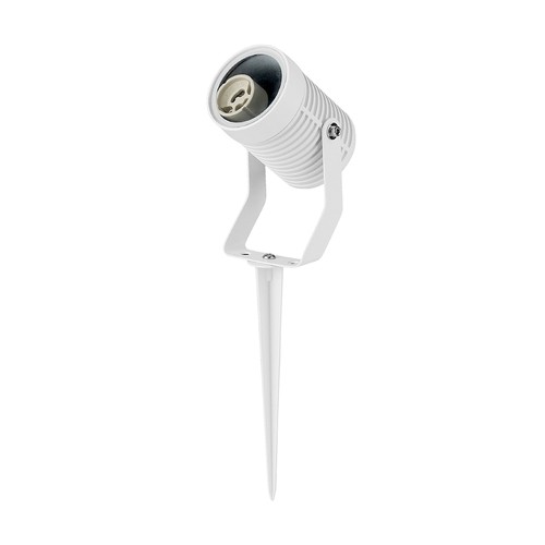 GU10 tuinspot met prikpen - Wit, aluminium, IP65, exclusief lichtbron