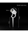 GU10 tuinspot met prikpen - Wit, aluminium, IP65, exclusief lichtbron