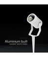 GU10 tuinspot met prikpen - Wit, aluminium, IP65, exclusief lichtbron