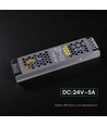 120W / 24V DC Slim voeding voor LED-strips - 5A, IP20
