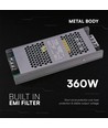 360W / 24V DC Slim voeding voor LED strips - 15A, IP20 binnen