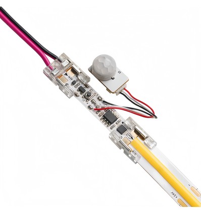 PIR-sensor voor alu profiel - Geschikt voor 10mm strip, 12V (60W), 24V (120W)