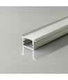 2m aluminium profiel voor inbouw - Zilver, incl. matte cover