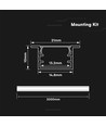 2m aluminium profiel voor inbouw - Zilver, incl. matte cover