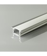 2m alu profiel montageset - Inbouw - Zilver, 13,2x7mm, incl. cover