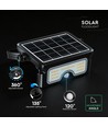 7W LED breedstraler op zonne-energie met PIR-sensor - 3.7V, zwart, 3-in-1 CCT