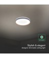 V-Tac 60W Designer plafondlamp met afstandsbediening - 3-in-1 CCT, dimbaar, houtafwerking