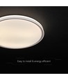 V-Tac 30W/60W/30W Designer plafondlamp met afstandsbediening - 3-in-1, dimbaar, bruine ring, incl. lichtbron