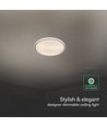 V-Tac 30W/60W/30W Designer plafondlamp met afstandsbediening - 3-in-1, dimbaar, bruine ring, incl. lichtbron