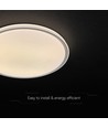 V-Tac LED plafondlamp 30W/60W/30W met afstandsbediening - 3-in-1 CCT, dimbaar, grijze ring, incl. lichtbron