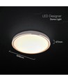 V-Tac LED Plafondlamp met Afstandsbediening - 30W/60W, 3-in-1 CCT, Dimbaar, Houtlook Design